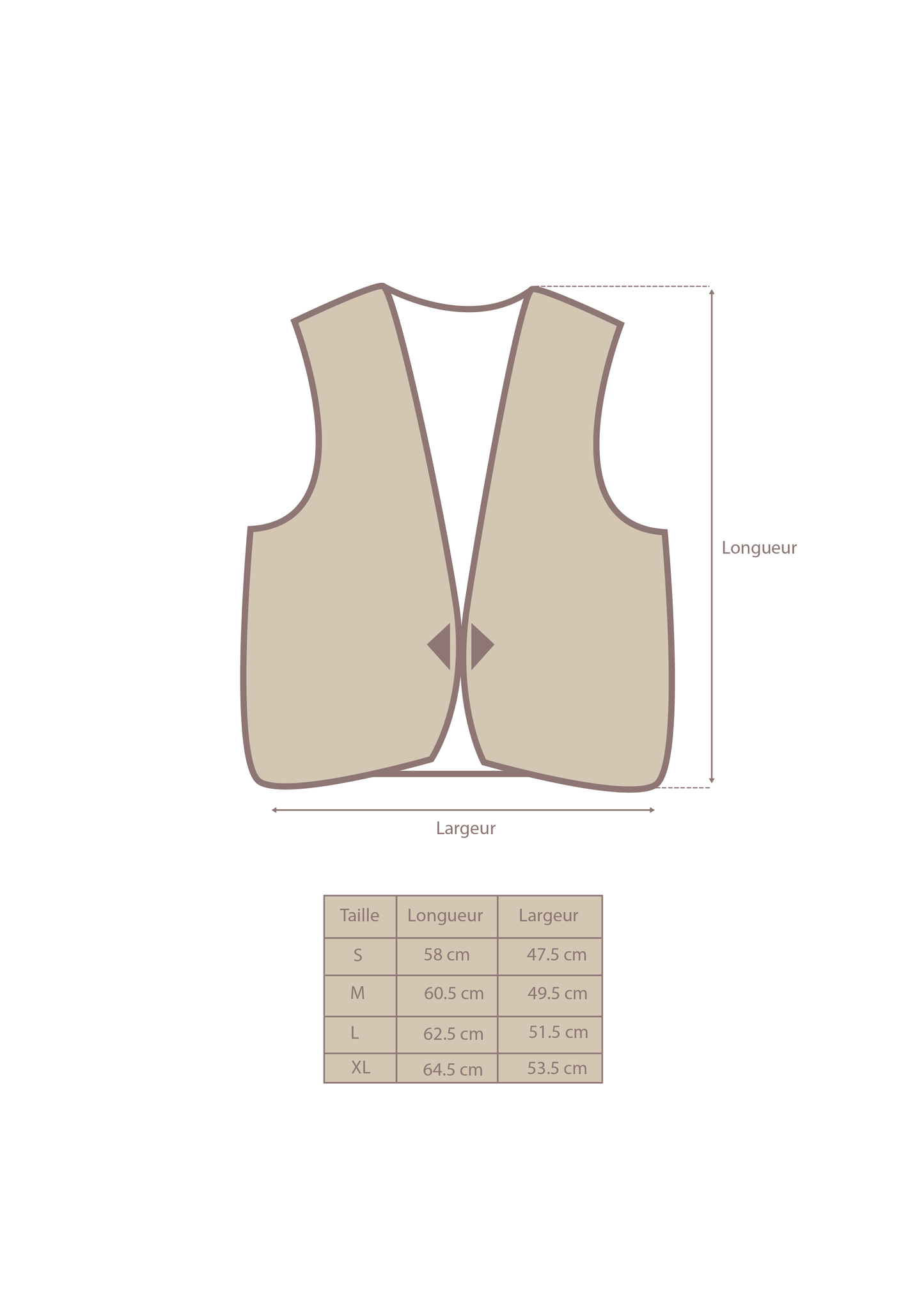 Gilet sans manche - camel