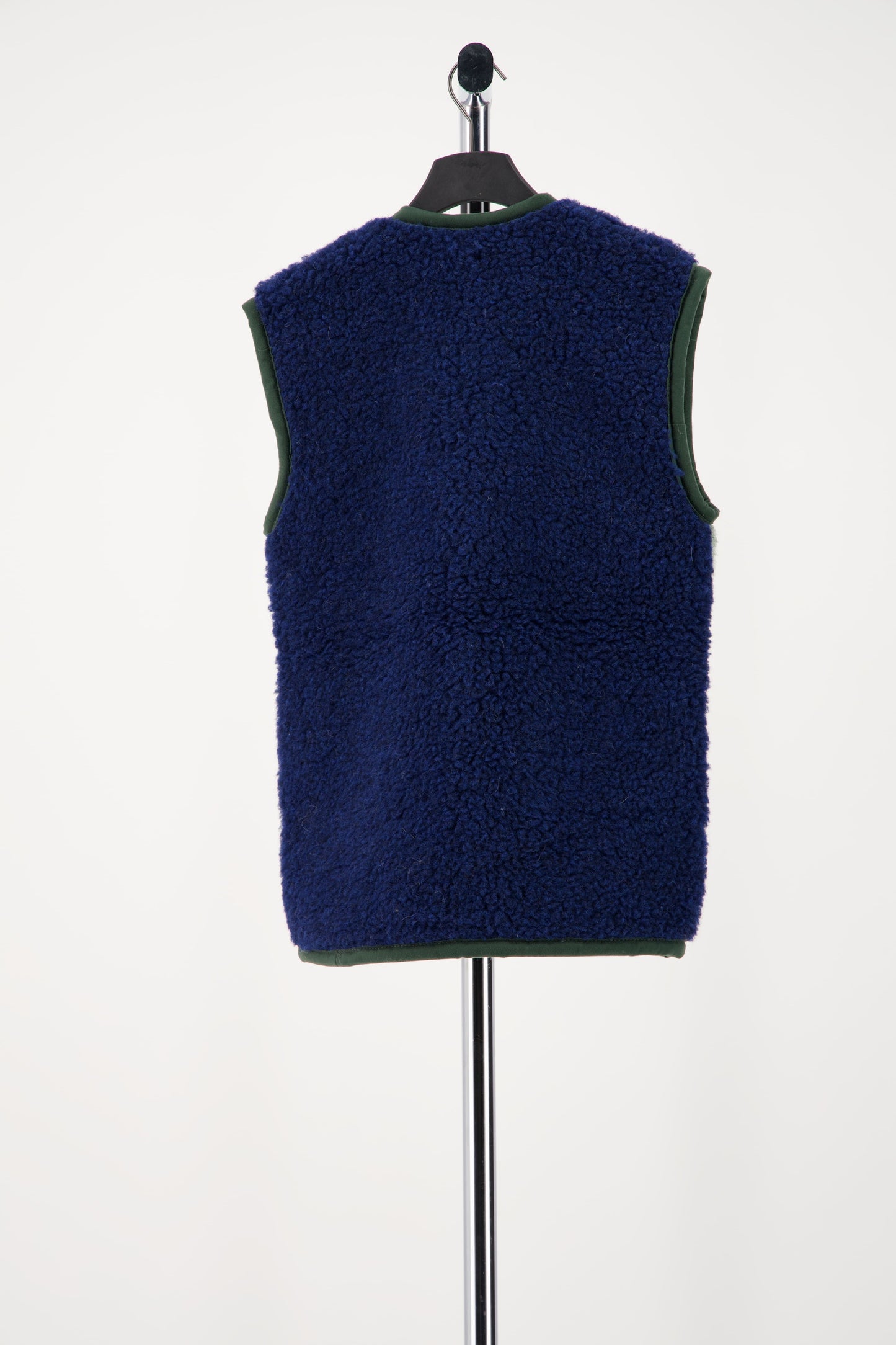Gilets bicolore - 100% laine - vert / bleu