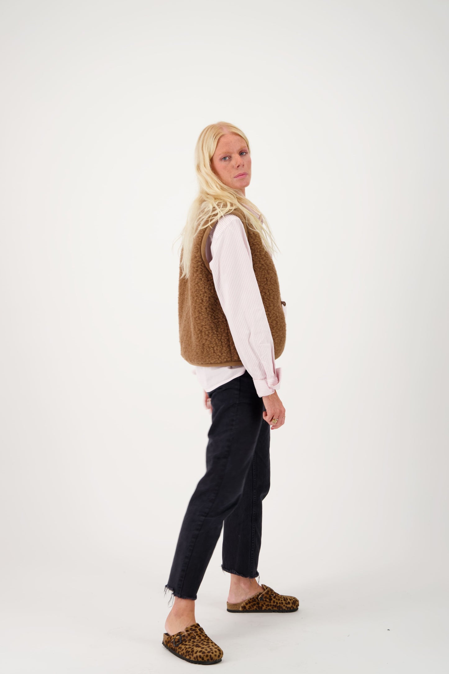 gilet sans manche mouton