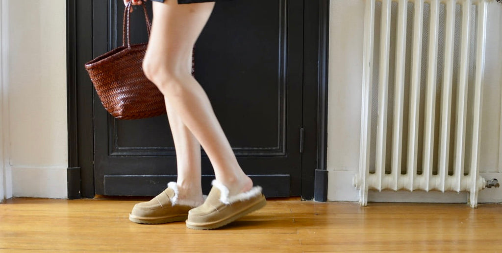 chaussons fourrés femme